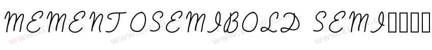 MementoSemiBold Semi字体转换